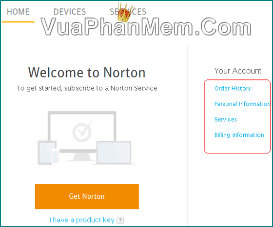 quản lý norton online backup